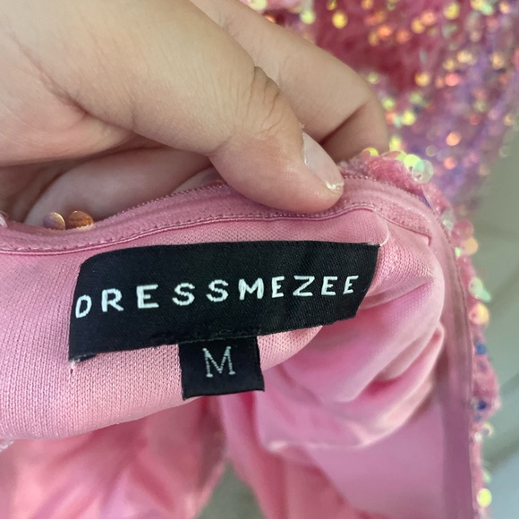 DRESSMEZEE ; Pink Maxi Dress ; Sequin ; Womans Medium - Picture 4 of 4